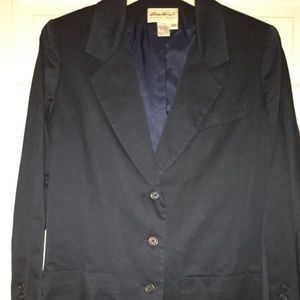 Beautiful Eddie Bauer Navy Cotton Blazer